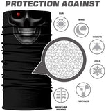 Braga Cuello Tubular para adultos Skull Terminator Skeleton Calavera Terminator Robot Feliz Dia de Los Muertos Mexico Disfraz Halloween Máscara Cara Ski Snowboard Buff Deporte 