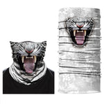 Braga Cuello Tubular para adultos Tigre Blanco Disfraz Halloween Máscara Cara Ski Snowboard Buff Deporte White Tiger