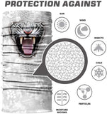Braga Cuello Tubular para adultos Tigre Blanco Disfraz Halloween Máscara Cara Ski Snowboard Buff Deporte White Tiger
