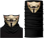 Braga Cuello Tubular para adultos Personaje Vendetta Money Heist La Casa de Papel Disfraz Halloween Máscara Cara Ski Snowboard Buff Deporte