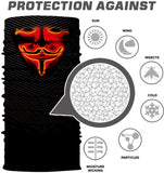 Braga Cuello Tubular para adultos Personaje Vendetta Money Heist La Casa de Papel Disfraz Halloween Máscara Cara Ski Snowboard Buff Deporte