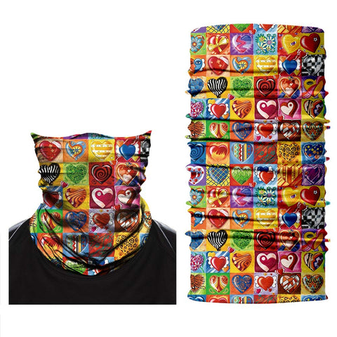 Braga Cuello Tubular Pañuelo para adultos Estampado Corazón Hearts Dia de San Valentín Valentine's Day