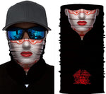 Braga Cuello Tubular para adultos Skull Doll Skeleton Calavera Muñeca Feliz Dia de Los Muertos Mexico Disfraz Halloween Máscara Cara Ski Snowboard Buff Deporte
