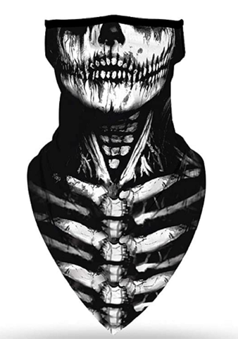 Braga Cuello Tubular para adultos Skull Skeleton Calavera Feliz Dia de Los Muertos Mexico Disfraz Halloween Máscara Cara Ski Snowboard Buff Deporte
