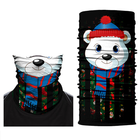 Braga Cuello Tubular para adultos Osito Nieve Navidad Felices Fiestas