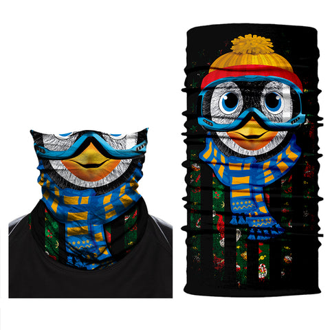 Braga Cuello Tubular para niños Pingüino Navidad Felices Fiestas Ski Snowboard