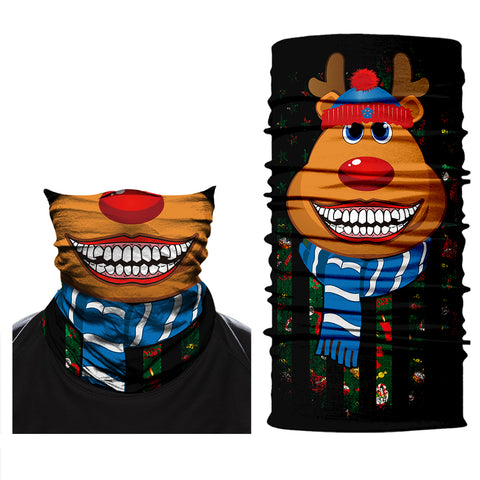 Braga Cuello Tubular para niños Reno Navidad Felices Fiestas