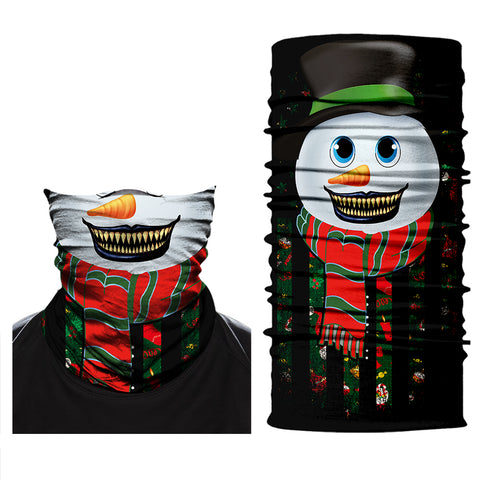Braga Cuello Tubular para adultos Snowman Muñeco De Nieve Navidad Felices Fiestas 